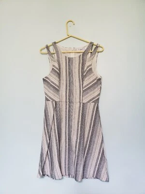 Mini Vestido BCBGENERATION Mujer 6 Tirantes Sin Mangas Ajuste N Acampanado Tejido Crema  Foto 1 de 4