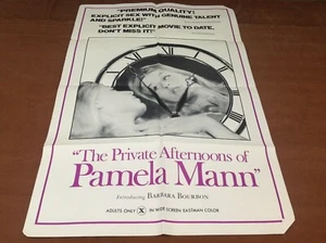 1974 The Private Afternoons Of Pamela Mann Movie House Poster Foglio Intero Valutato X - Foto 1 di 8