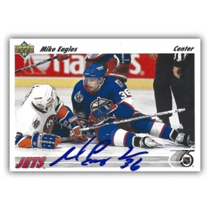 Mike Eagles Autographed 1991-92 Upper Deck Card - Imagen 1 de 2