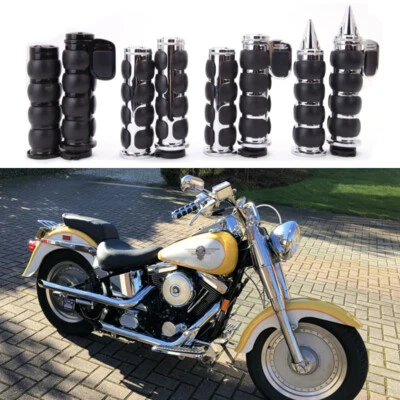 Empuñaduras de manillar de motocicleta de 1" para Harley Davidson Softail Fatboy Iron 883 Foto 1 de 4