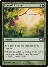 1x FOIL Bountiful Harvest M12 No166 MTG Magic 2012 English NM/UNPLAY C card x1
