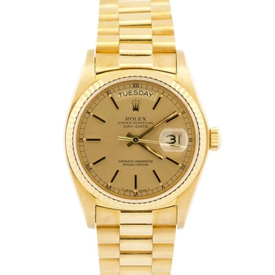 PAPELES Rolex Day-Date President CHAMPAGNE 18K Oro 36mm 18038 CAJA EXCELENTE ESTADO Foto 1 de 4