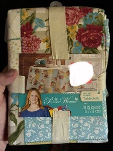 Pioneer Woman Sweet Rose Patchwork Tablecloth 70 In Round Country Farmhouse - Picture 1 of 2