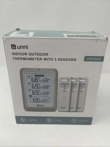 Unni Indoor Outdoor Thermometer with 3 Sensors New In Opened Box - Picture 1 of 4