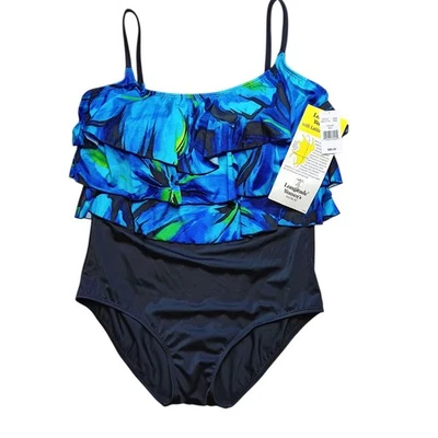 Купальник цельный женский Longitude размер 20 Вт полное покрытие контроль живота - Изображение 1 из 4