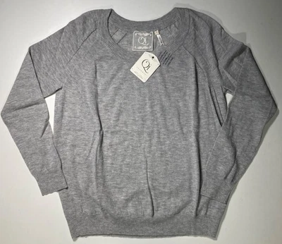 Qi Cashmere 100% Cachemira Jersey Suéter Talla Pequeña LT Gris Nuevo Foto 1 de 4