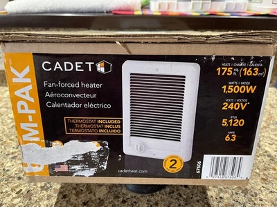 ¡NUEVO! Cadet CSC152TW 67506 COM-PAK Ventilador Eléctrico Calentador Forzado con Termostato 1500W Foto 1 de 4