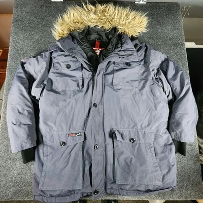 Canada Weather Gear Gray Parka Jacket Coat 5XL Unisex Fur Hood Snow Ski Warm - Image 1 of 4