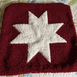 Pottery Barn Star Teddy Sherpa 20" Pillow Cover Holiday Red - Picture 1 of 2