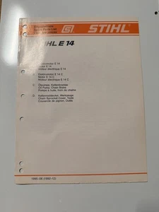 Manual de lista de piezas originales Stihl E 14 1995 - Imagen 1 de 4