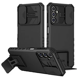 For Samsung A15 5G Case Dual Layer Camera Protection Kickstand + Tempered Glass - Picture 1 of 9