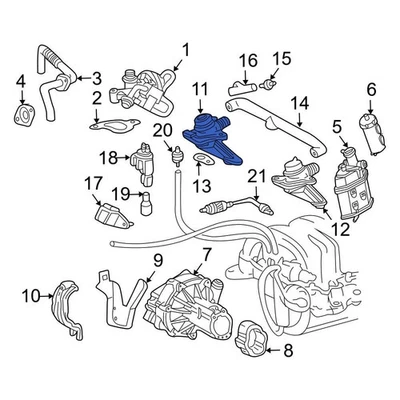 For Mercedes-Benz C63 AMG 08-15 Secondary Air Injection Pump Check Valve Foto 1 de 4