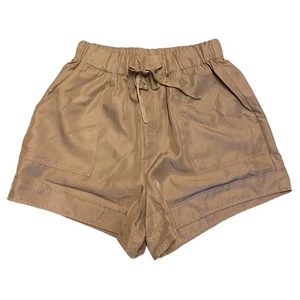 Zenana Light Mocha Drawstring Shorts Size Small   - Picture 1 of 2