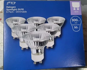 6/12 Pack GU10 Spot Light Bulbs 2800K 300Lm 50W 30° Dimmable Warm White Halogen - Picture 1 of 8