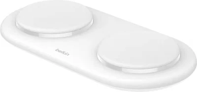 Belkin - 15W Dual Qi2 Wireless Magnetic Charging Pad, MagSafe Compatible for ... - Image 1 of 3