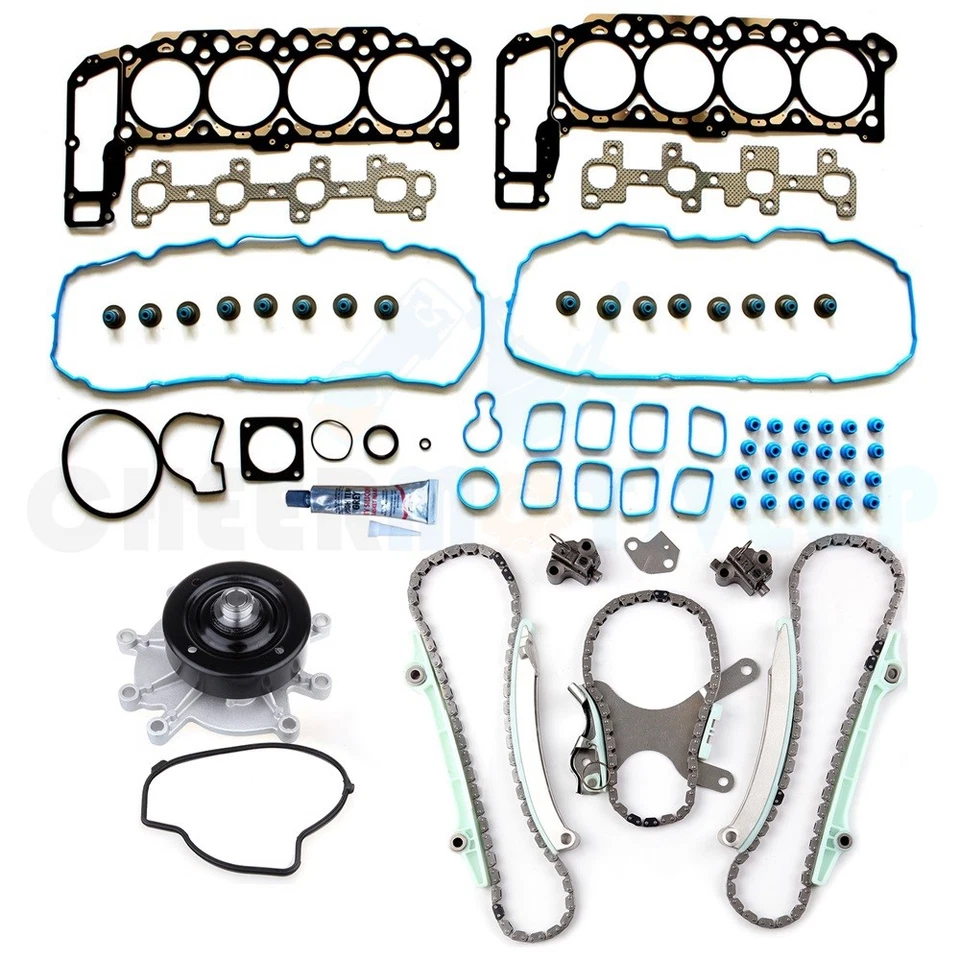 Head Gasket Set Timing Chain Water Pump for 2000-2001 Dodge Durango Dakota 4.7L - Image 1 of 4