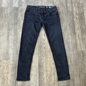 Miss Me Signature SKINNY Size 28 Black Low Rise Jeans Denim Pants 30x28.5 - Picture 1 of 12
