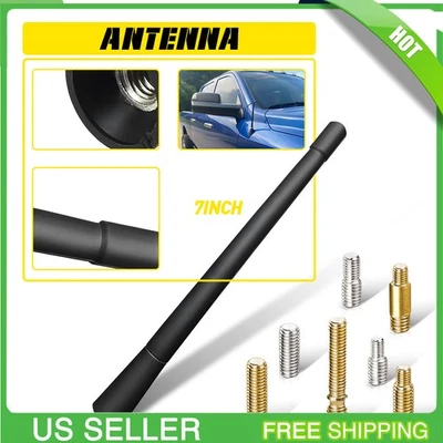 MASTRO DE ANTENA DE COBRE BORRACHA PRETA CURTA 7" RÁDIO AMFM PARA DODGE AVENGER 2008-2014 - Imagem 1 de 4