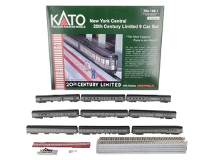 Kato 106-100-1 N Scale New York Central 20th Century 9 Car Passenger Set LN/Box - Picture 1 of 9