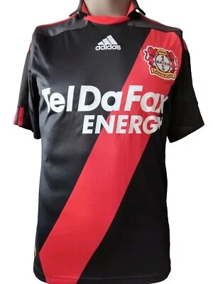 ⚽Bayer⚽ Leverkusen Trikot S Saison 2010 TelDaFax Schwarz Adidas Sport Shirt - Bild 1 von 4