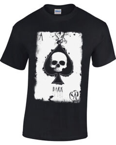 Ace of Spades T-Shirt Mens Womens Skull Goth