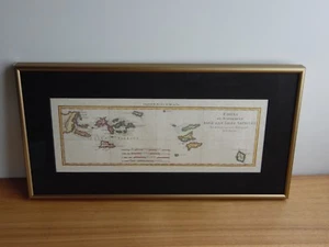 ISLES VIERGES CARTES DE SUPPLEMENT POUR LES ISLES ANTILLES PAR M. BONNE. FRAMED - Picture 1 of 6