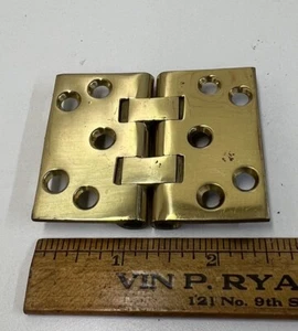 Brass 180 Hinge 2” X 2-1/2” Solid Brass - Picture 1 of 4