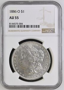 1886 O Morgan Silver Dollar $1 NGC AU55 8144575-004