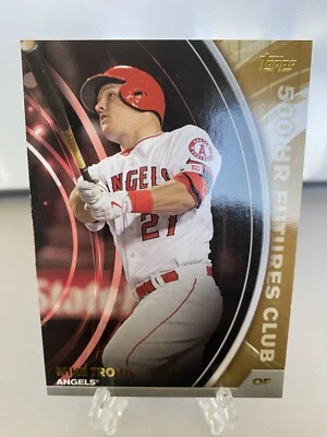2016 Topps Mike Trout 500 HR Futures Club Gold SSP  - Image 1 of 2