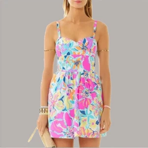 LILLY PULITZER ~ Christine Sundress in Besame Mucho Print w/Pockets Sz 2 - Picture 1 of 6