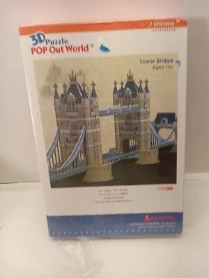 3D Puzzle Pop Out World - Tower Bridge - 112 Pc - 400:1 Scale Made in Korea NEW - Image 1 of 4