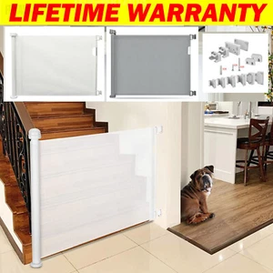 Retractable Gate Extra Wide One Hand Operation Stair Safety for Baby Pets Gates - Picture 1 of 15