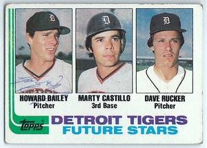 Howard Bailey signed 1983 baseball rookie Detroit Tigers autograph #261