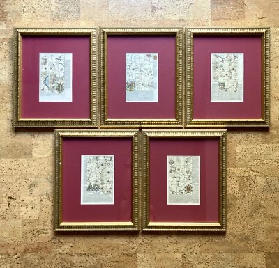 Set 5 mapas de carreteras ingleses de Britannia Depicta, años 1720 John Owen y Emanuel Bowen Foto 1 de 4