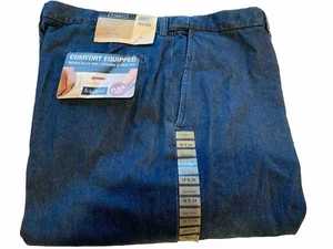 Haggar Comfort Equipped Stretch Waist Denim Blue Jeans Herren 38 x 34 NOS Neu mit Etikett - Bild 1 von 17