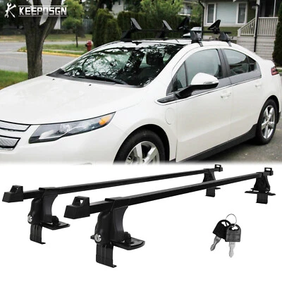 Barras transversales de techo desnudo 54" para Chevrolet Volt portaequipajes kayak con bloqueo Foto 1 de 4