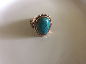  Barse Bronze Turquoise Ring Size 8 New