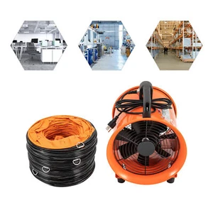 NEW 10" Extractor Fan Blower Portable Duct Hose Ventilator Industrial Air Mover - Picture 1 of 36