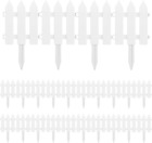 24 Pieces Garden Fence With 24 Pieces Fence Insert White Plastic Fence Garden Pi