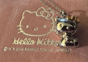 SANRIO 3D HELLO KITTY 925 OCTOBER PINK TOURMALINE BIRTHSTONE NECKLACE 14.31 GMS - Picture 1 of 23