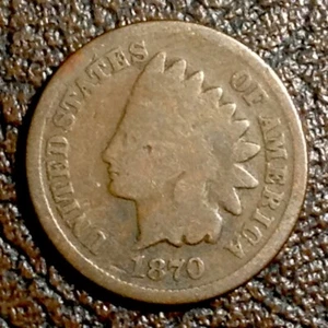 1870 Indian Head Cent  cd - Picture 1 of 2