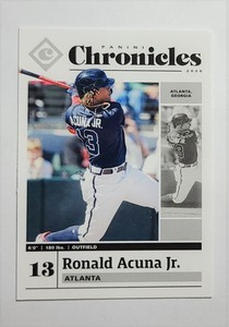 Ronald Acuna Jr. 2020 Panini Chronicles #3 Chronicles Insert Atlanta Braves!!!!!
