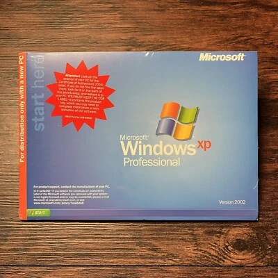 CD profesional Microsoft Windows XP sellado 2002 SP1 REQUIERE LLAVE - NO INCLUIDO Foto 1 de 3