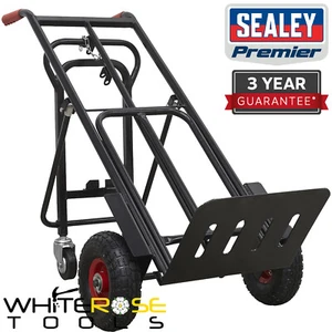Sealey Sack Truck with PU Tyres Heavy-Duty 3-in-1 300kg Capacity Premier Trolley - Picture 1 of 11
