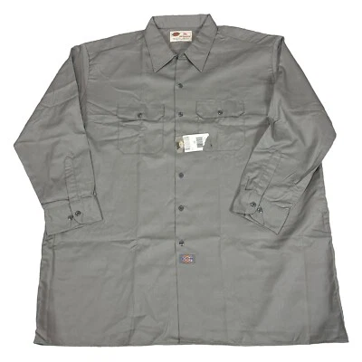 Camisa de Trabajo Dickies Para Hombres Talla 3XL Manga Larga 574 Gris Plateado Tienda Mecánica Foto 1 de 4