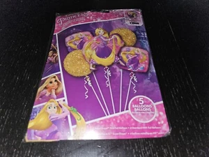 Disney Princess Rapunzel Tangled 5 Balloon Boquet Gold - Picture 1 of 2