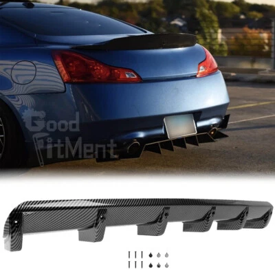 Divisor de alerón labial difusor parachoques trasero carbono 36" para Infiniti G37 G35 cupé Foto 1 de 4