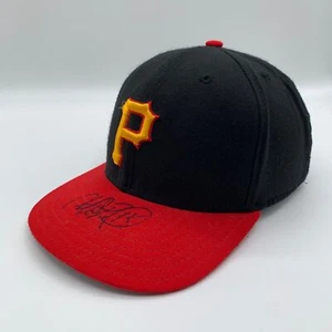 Pittsburgh Pirates MLB Vintage Signed New Era Snapback Hat M/L Black Red - Picture 1 of 6