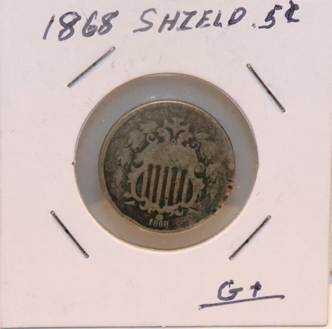 1868 US Shield Nickel 5c (Corrosion,Rim Nick) Cover