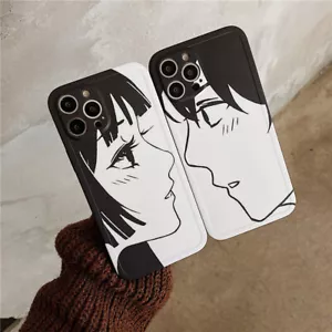 For iphone 13 Pro Max 12 Pro 11 XS XR 8Plus Cartoon Cute Couple Phone Case Cover - Picture 1 of 14